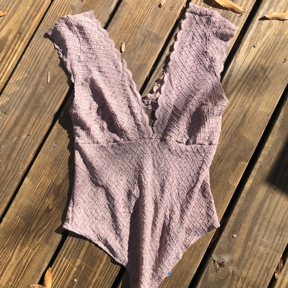 Free people gorgeous pink bodysuit NWT